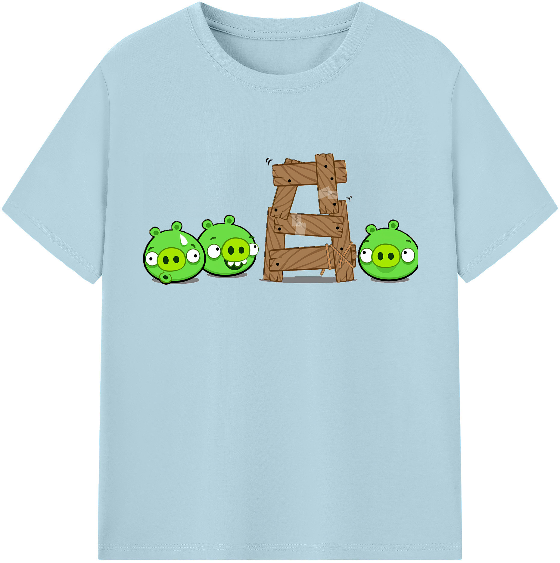 （画像用） Angry Birds アングリーバード 綿100％半袖Tシャツ（フロントプリント）